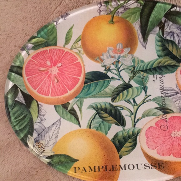 Citrus Glass Oval Trinket Soap Dish NWOT - Picture 2 of 6